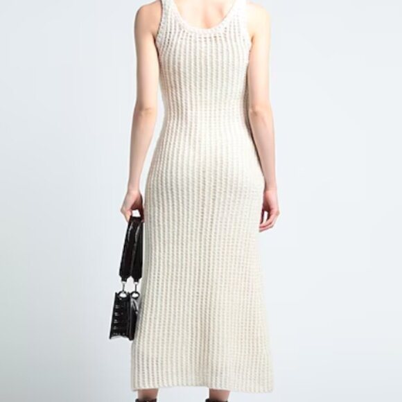 CHLOÉ Women's Open-knit Ribbed Maxi Dress Long dresses  wool, silk, cashmere - Picture 7 of 8